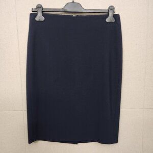 Theory Navy Blue Lightweight Wool Knee-length Pencil Skirt Size 8